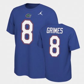 #8 Trevon Grimes Name and Number Florida Name & Number Retro Men Royal T-Shirt 628729-747 #8 Trevon Grimes Name and Number Florida Name & Number Retro Men Royal T-Shirt 628729-747