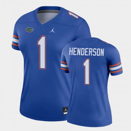 #1 CJ Henderson College Football Florida Gators Legend Women\'s Royal Jersey 887165-962