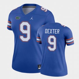 #9 Gervon Dexter College Football Florida Gators Legend Women's Royal Jersey 845322-671