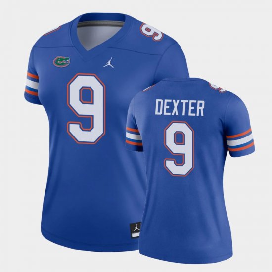 #9 Gervon Dexter College Football Florida Gators Legend Women\'s Royal Jersey 845322-671