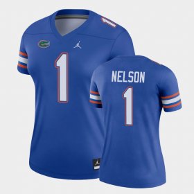 #1 Reggie Nelson College Football Florida Legend Women Royal Jersey 565760-603