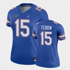 #15 Tim Tebow College Football Florida Legend Women Royal Jersey 565176-302