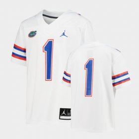 #1 College Football Florida Untouchable Youth White Jersey 386796-489