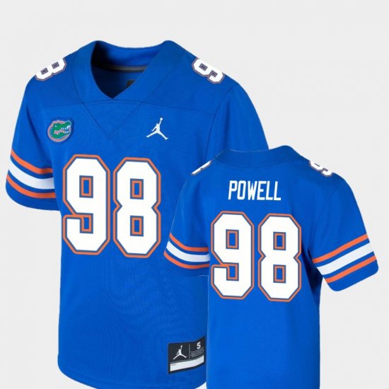 #98 Jorge Powell Game Florida College Football Jordan Brand Youth Royal Jersey 684379-780