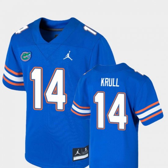 #14 Lucas Krull Game Florida College Football Jordan Brand Youth Royal Jersey 585367-249