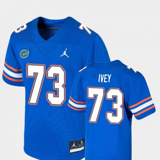 #73 Martez Ivey Game University of Florida College Football Jordan Brand Youth Royal Jersey 823255-167