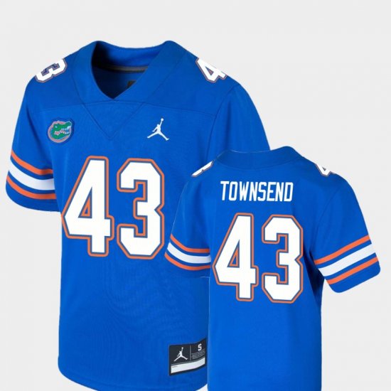 #43 Tommy Townsend Game Florida Gators College Football Jordan Brand Youth Royal Jersey 491727-887