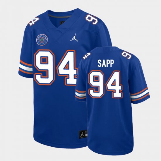 #94 Tyreak Sapp Replica University of Florida Ring of Honor Youth Royal Jersey 500917-790